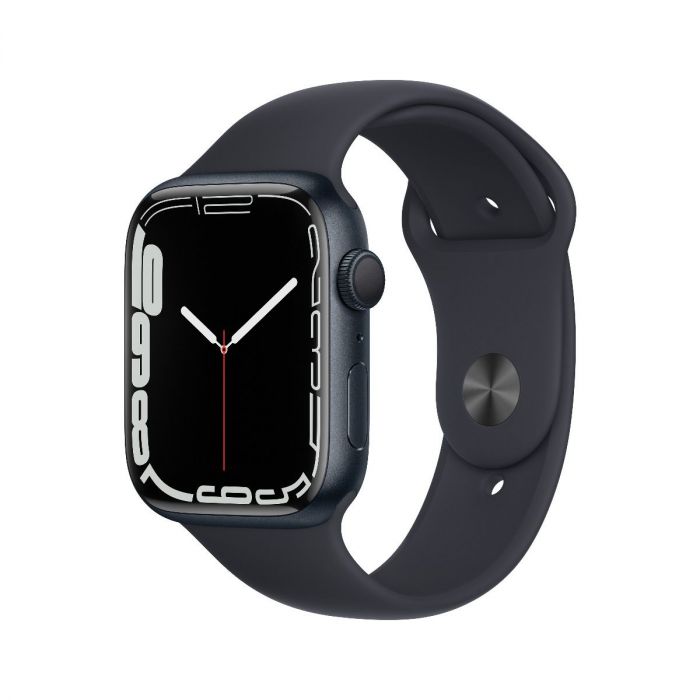 Apple Watch Series 7 GPS, 45mm Midnight Aluminium Case with Midnight Sport Band