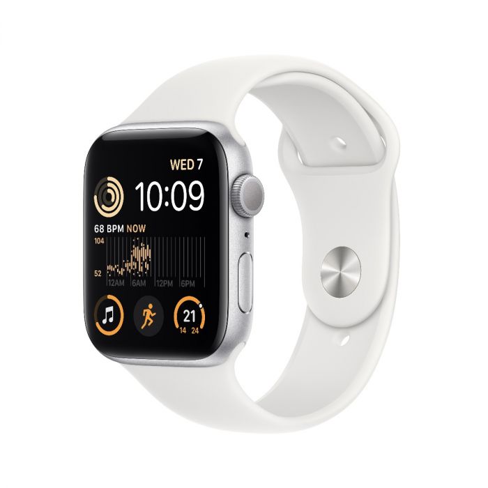 Apple Watch SE GPS 40mm Silver Aluminium Case with White Sport Band - Regular