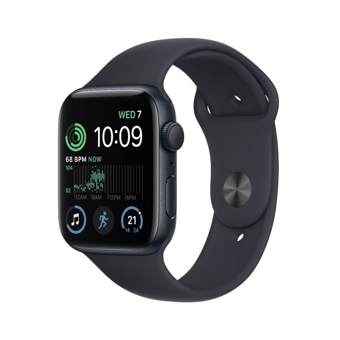 Apple Watch SE GPS 44mm Midnight Aluminium Case with Midnight Sport Band - Regular